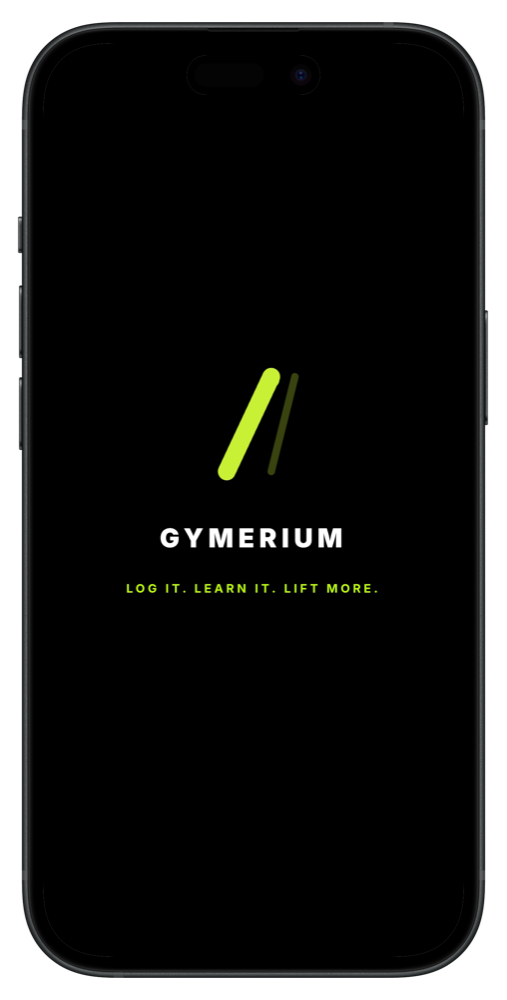 Gymerium gym tracker app showing dashboard